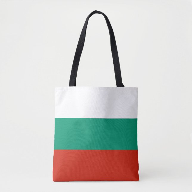 Patriotic Bulgarian Flag Tote Bag (Front)