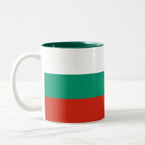 Patriotic Bulgarian Flag Two_Tone Coffee Mug