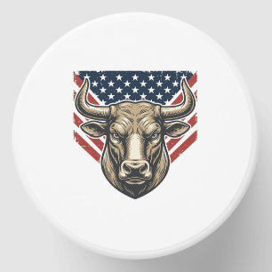 Patriotic Bull Head Vintage Engraving Vector Art_1 Mini Candle Favors