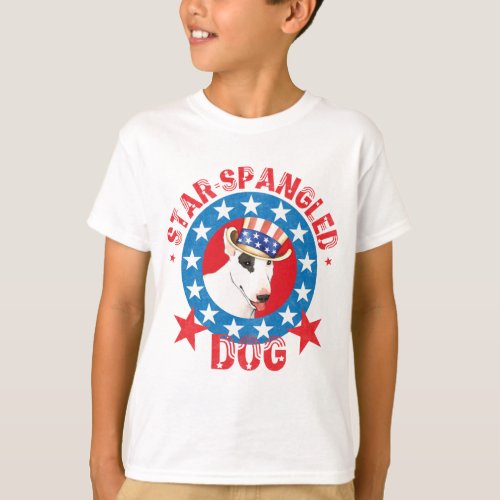 Patriotic Bull Terrier T_Shirt