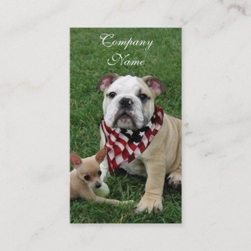 patriotic bulldog business card templates