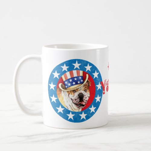 Patriotic Bulldog Coffee Mug