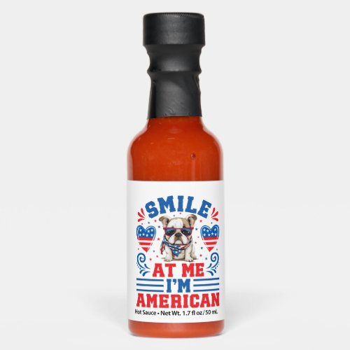 Patriotic Bulldog for 4th Of July Hot Sauces