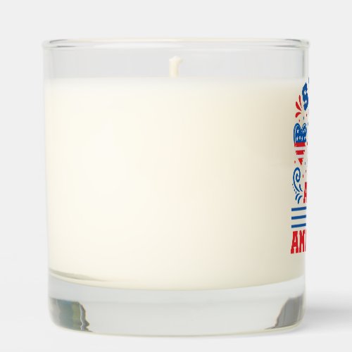 Patriotic Bulldog for 4th Of July Scented Candle