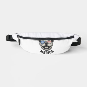 Patriotic Bulldog 'MERICA � USA Flag Sunglasses De Fanny Pack