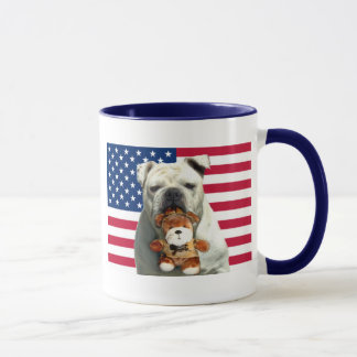 Patriotic Bulldog mug