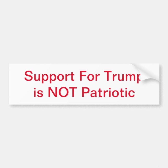 Patriotic Bumper Sticker For Real Americans  (Front)