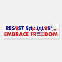 Patriotic bumper sticker to promote freedom