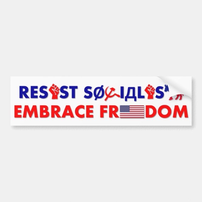 Patriotic bumper sticker to promote freedom (Front)