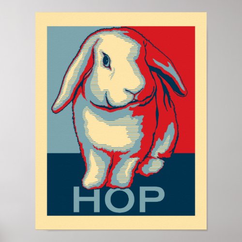 Patriotic Bunny Poster