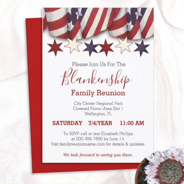 Patriotic Bunting Family Reunion Template (Creator Uploaded)