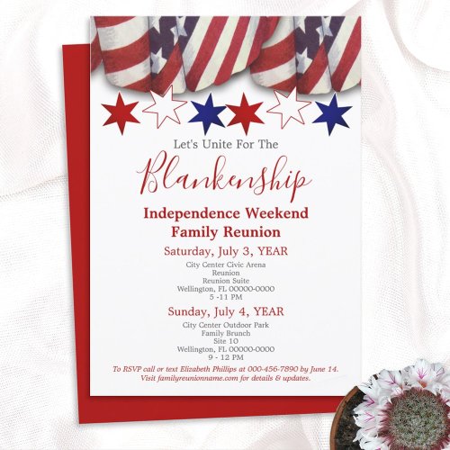 Patriotic Bunting Family Reunion Template