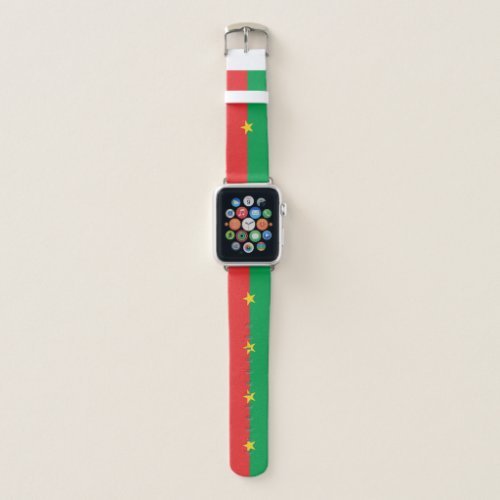 Patriotic Burkina Faso Flag Apple Watch Band