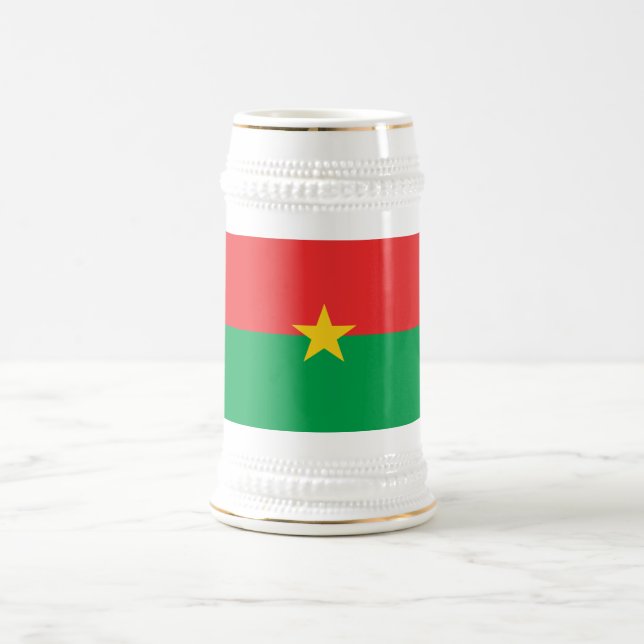Patriotic Burkina Faso Flag Beer Stein (Center)