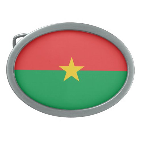 Patriotic Burkina Faso Flag Belt Buckle