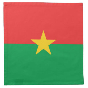 Patriotic Burkina Faso Flag Cloth Napkin