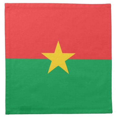 Patriotic Burkina Faso Flag Cloth Napkin