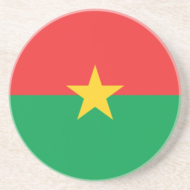Patriotic Burkina Faso Flag Coaster (Front)