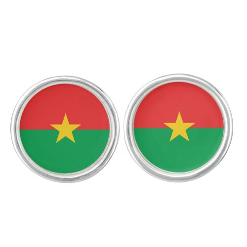 Patriotic Burkina Faso Flag Cufflinks