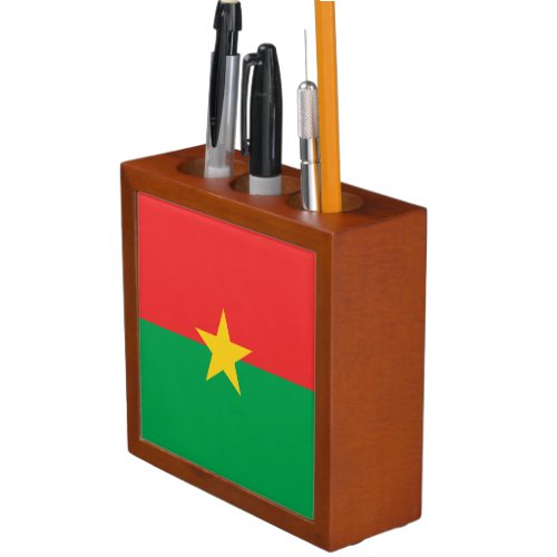 Patriotic Burkina Faso Flag Desk Organizer