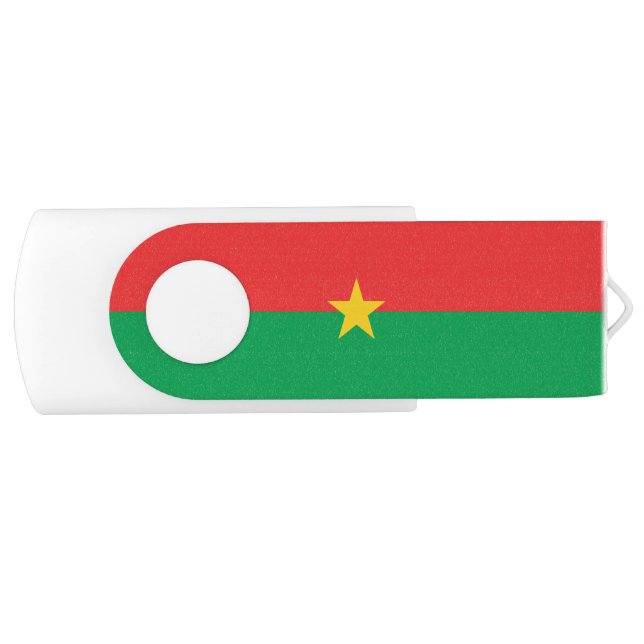 Patriotic Burkina Faso Flag Flash Drive (Front)