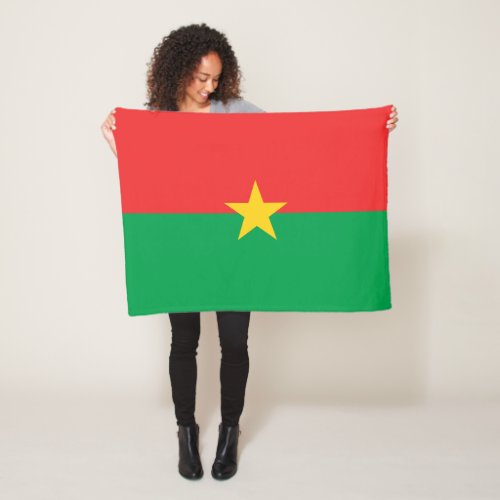 Patriotic Burkina Faso Flag Fleece Blanket