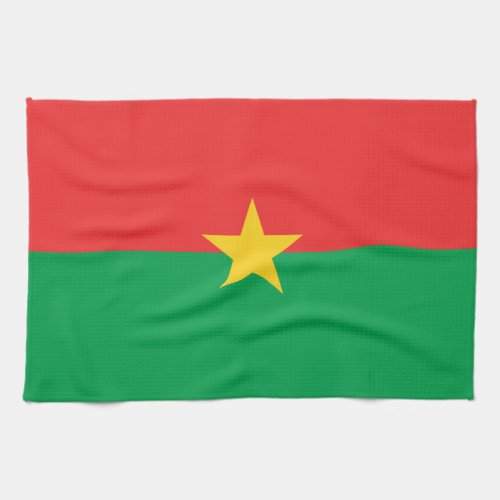 Patriotic Burkina Faso Flag Kitchen Towel