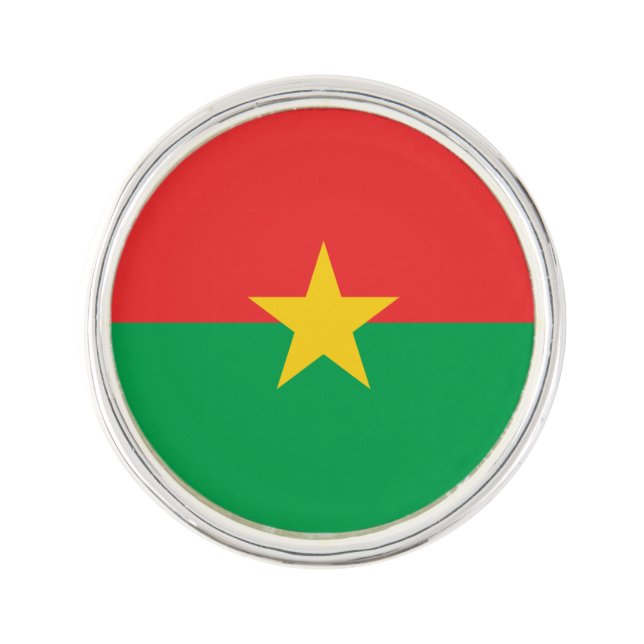 Patriotic Burkina Faso Flag Lapel Pin (Front)