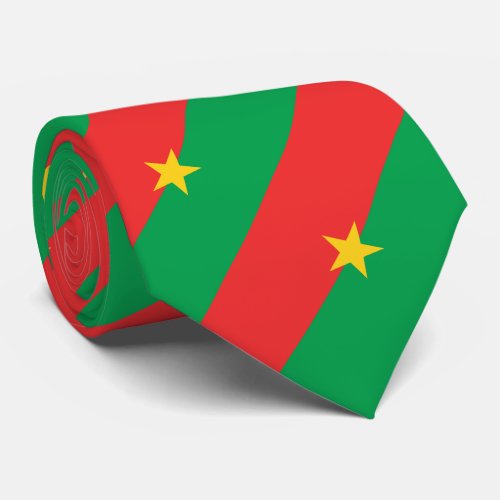 Patriotic Burkina Faso Flag Neck Tie