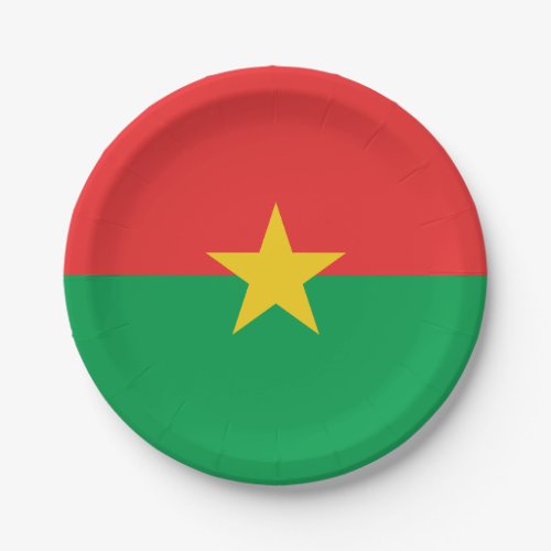 Patriotic Burkina Faso Flag Paper Plates