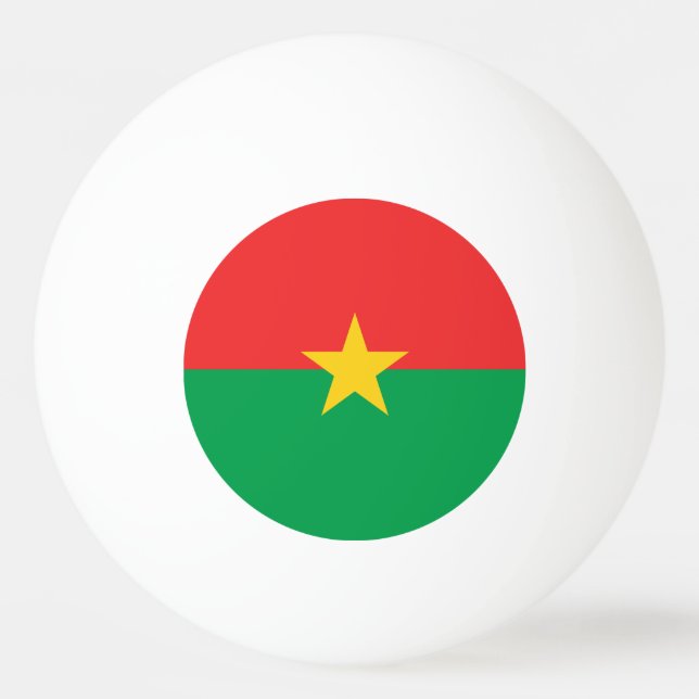 Patriotic Burkina Faso Flag Ping Pong Ball (Back)