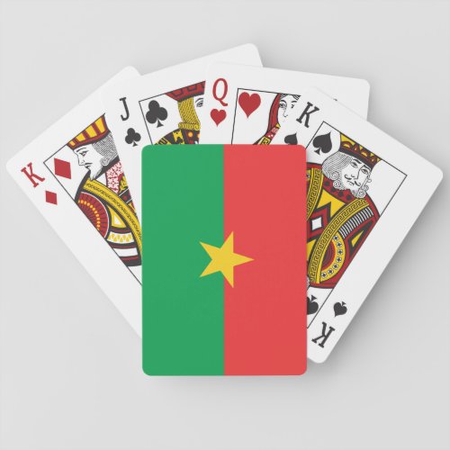 Patriotic Burkina Faso Flag Poker Cards
