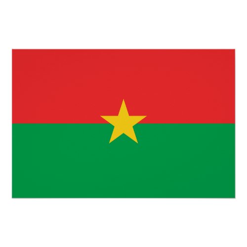 Patriotic Burkina Faso Flag Poster