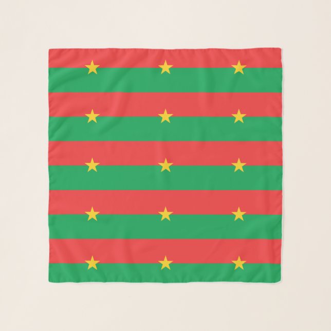 Patriotic Burkina Faso Flag Scarf (Front)