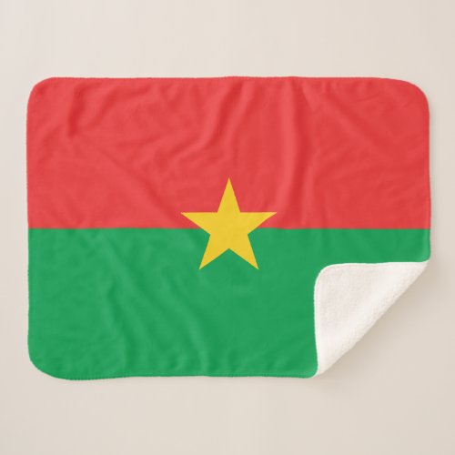 Patriotic Burkina Faso Flag Sherpa Blanket
