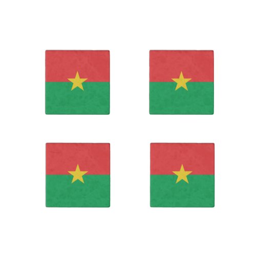 Patriotic Burkina Faso Flag Stone Magnet