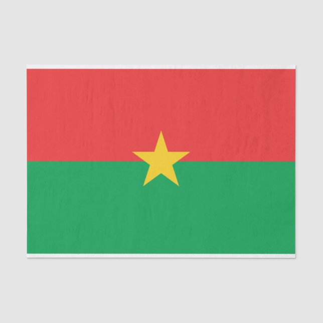 Patriotic Burkina Faso Flag Tissue Paper (Front)