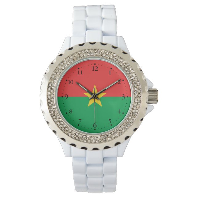 Patriotic Burkina Faso Flag Watch (Front)