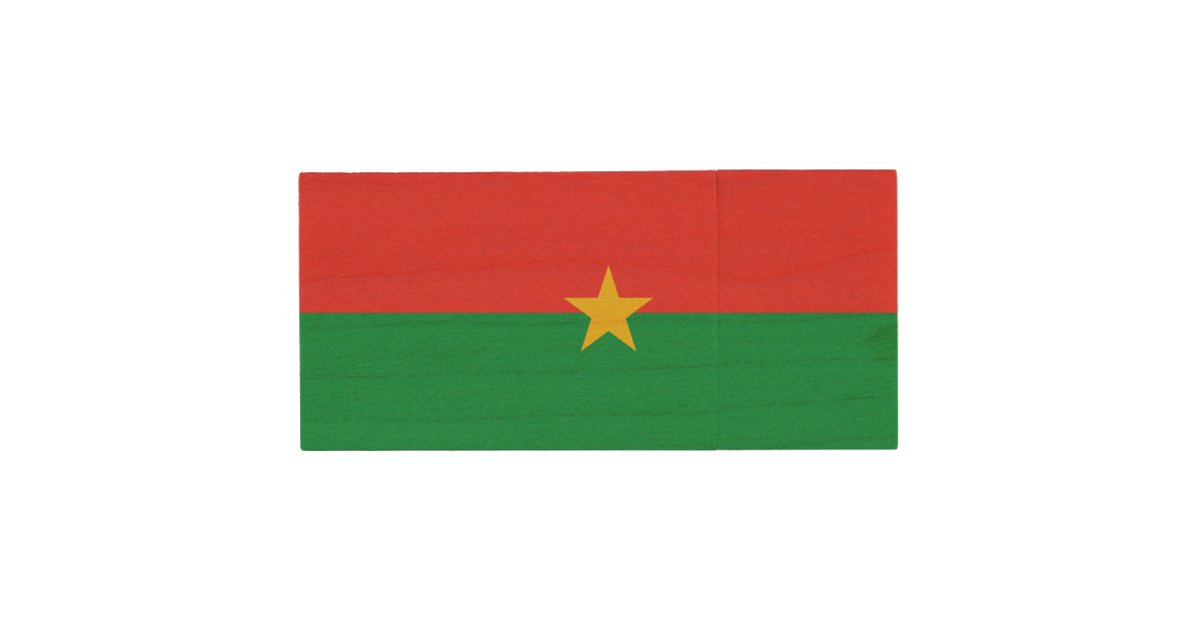 Patriotic Burkina Faso Flag Wood Flash Drive | Zazzle