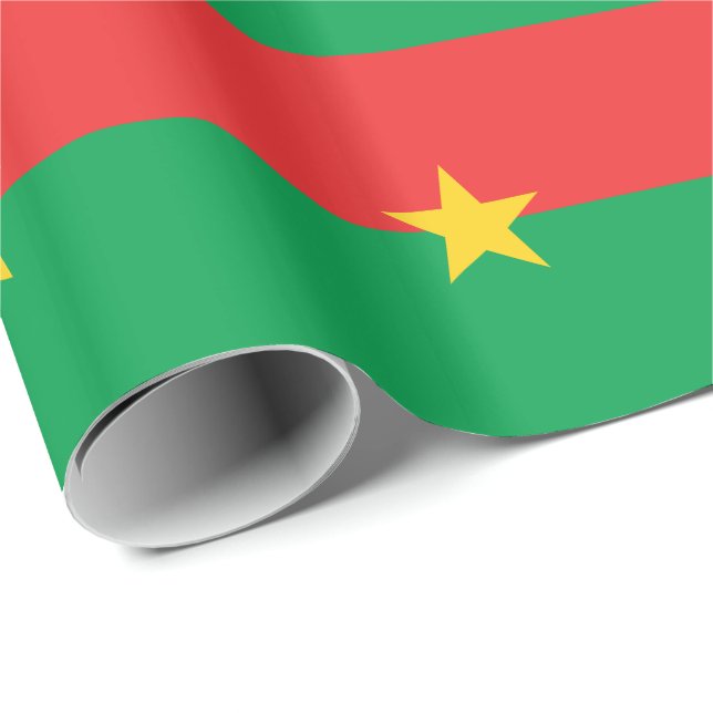 Patriotic Burkina Faso Flag Wrapping Paper (Roll Corner)