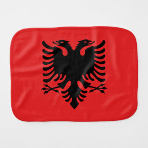 Patriotic burp cloth with Flag of Albania