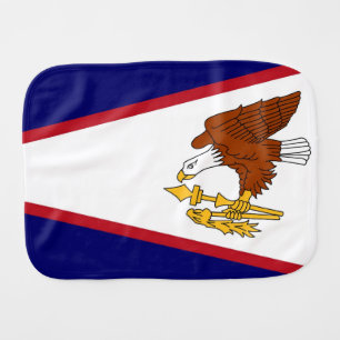 Patriotic burp cloth with Flag of American Samoa