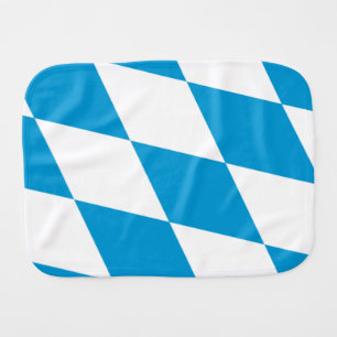 Patriotic burp cloth with Flag of Bavaria