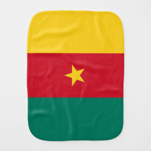 Patriotic burp cloth with Flag of Cameroon