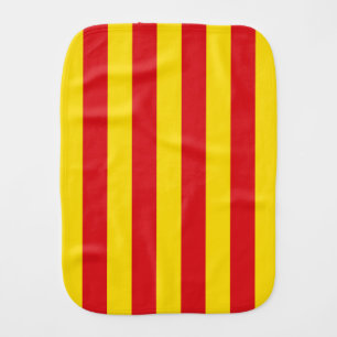 Patriotic burp cloth with Flag of Catalonia