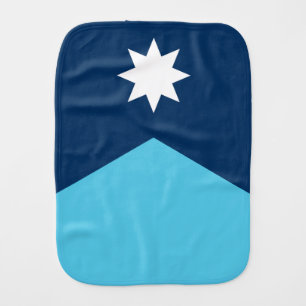 Patriotic burp cloth with Flag of Minnesota, USA