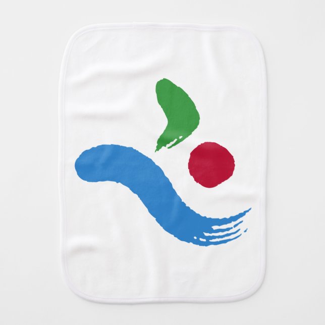 Patriotic burp cloth with Flag of Seoul (Front)