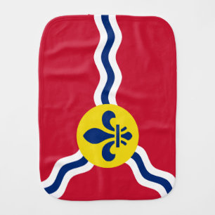 Patriotic burp cloth with Flag of St. Louis