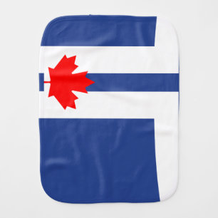 Patriotic burp cloth with Flag of Toronto, Canada