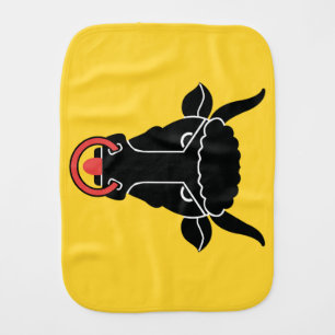 Patriotic burp cloth with Flag of Uri